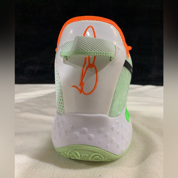 Nike Paul George IV Gatorade Sneakers, White, Orange, and Green! main image 8